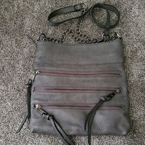 Grey over shoulder purse